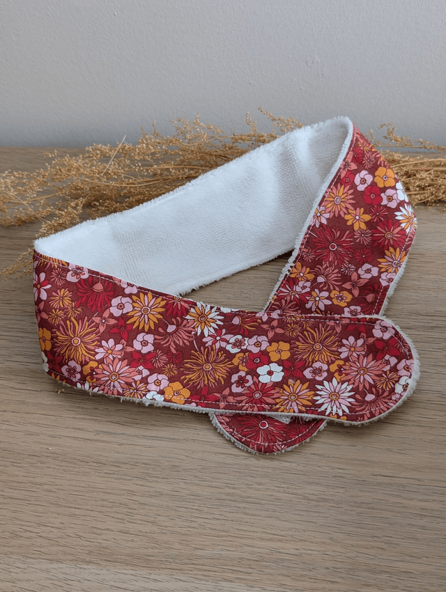 Bandeau de soin "orange fleuri"