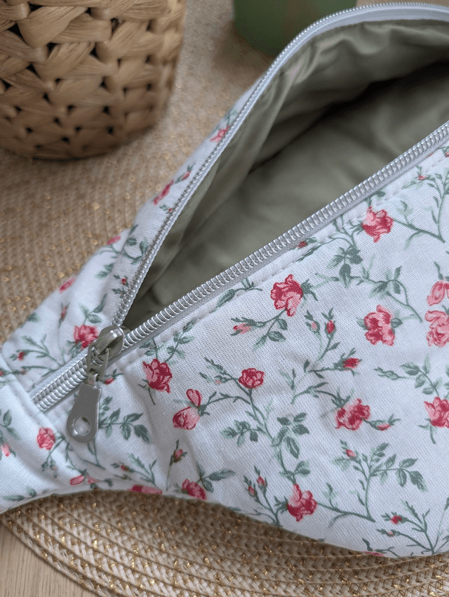 Sac banane femme en tissu fleuri 