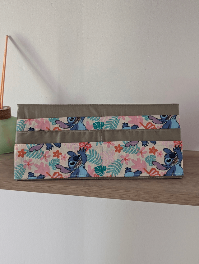 Porte-cartes de jeu modèle stitch beige