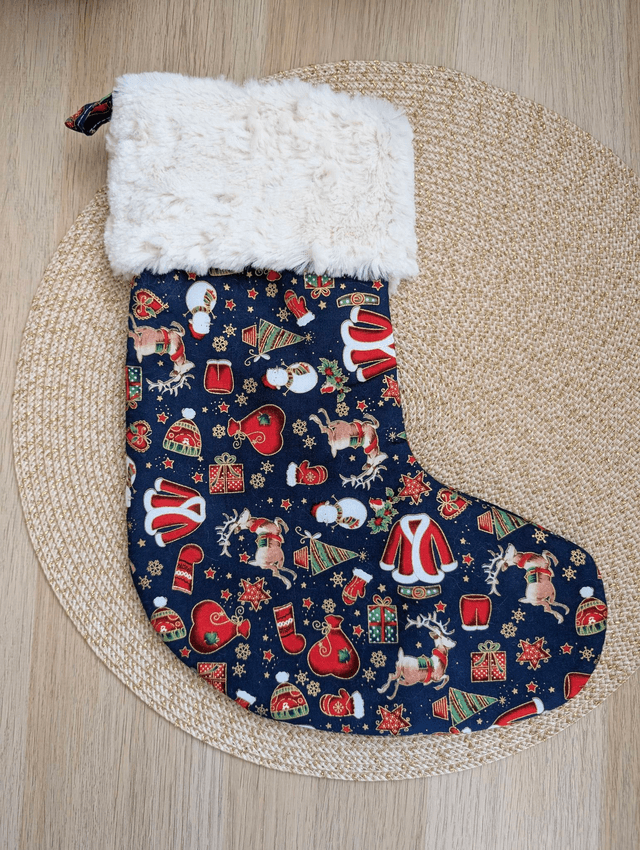 Chaussette de Noël manteau de Noël personnalisable 