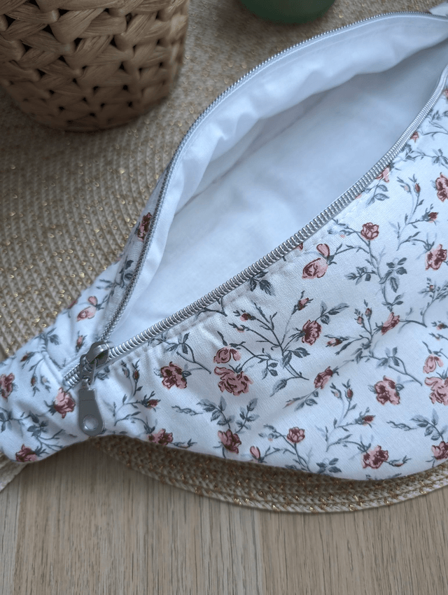 Sac banane femme en tissu fleuri