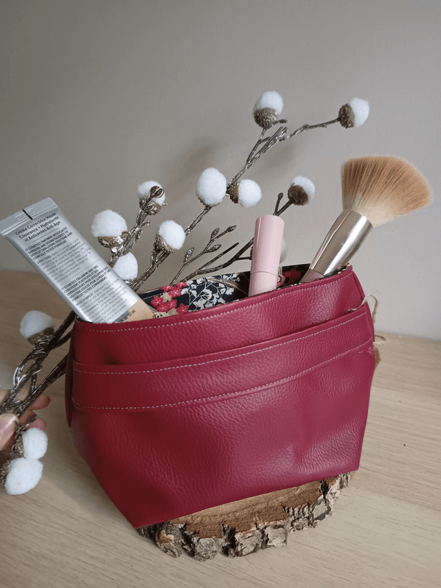 Pochette à maquillage florale
