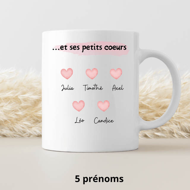 Mug mamie coeur PERSONNALISABLE