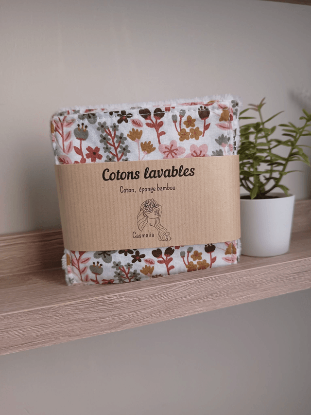 Pack de 5 cotons lavables démaquillants