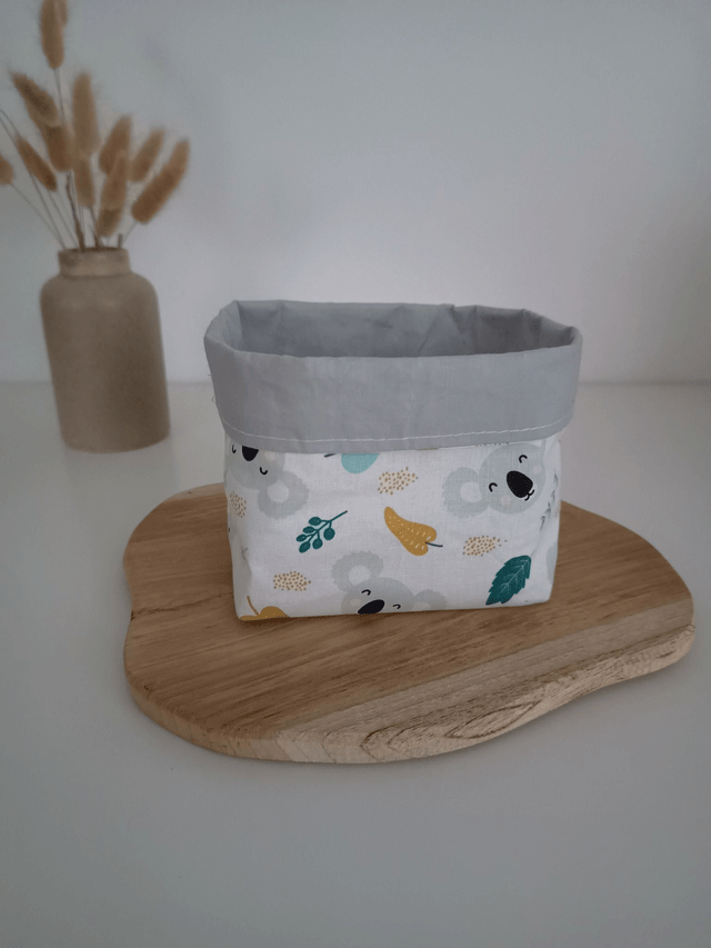 Panier de 10 cotons lavables koala gris