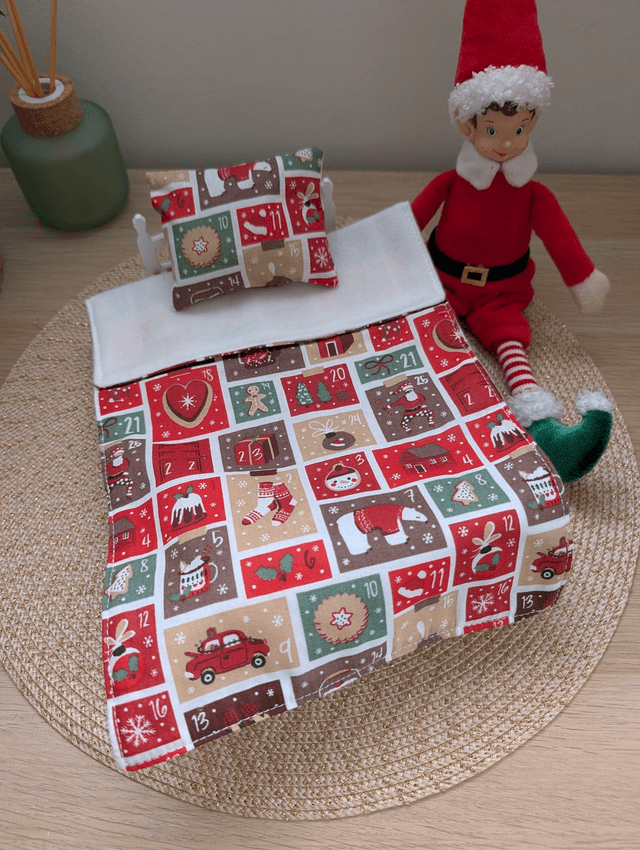 Parure de lit pour lutin farceur "calendrier de l'avent"