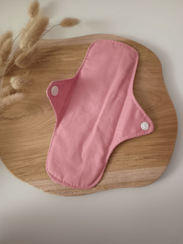 Serviette hygiénique lavable rose fleuri (à l'unité ou en lot de 5)