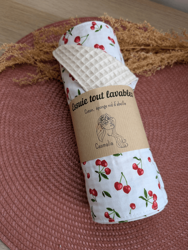Essuies tout lavables cerises