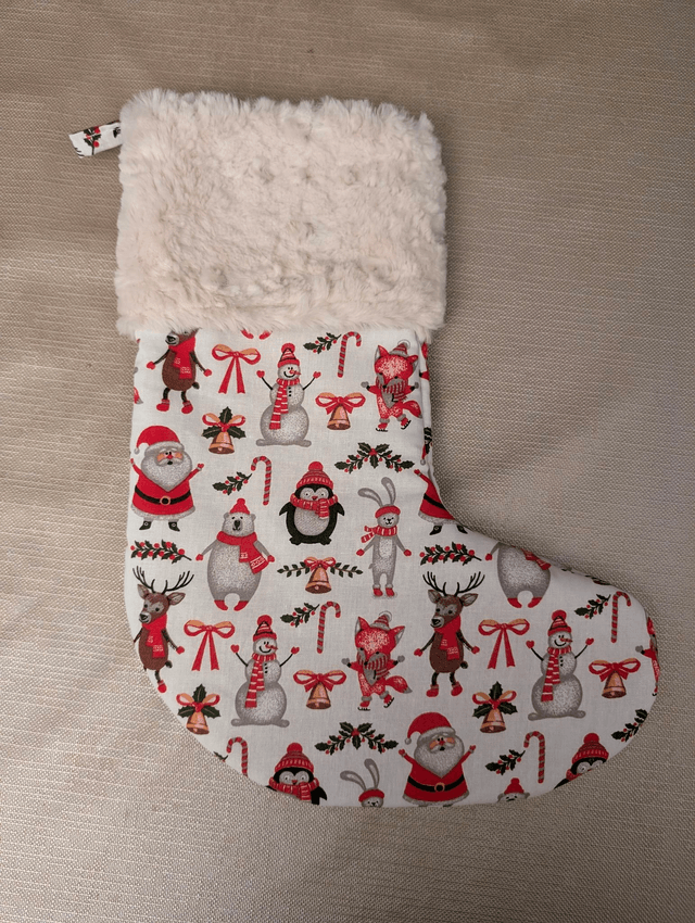 Chaussette de Noël "noël enchanté" personnalisable