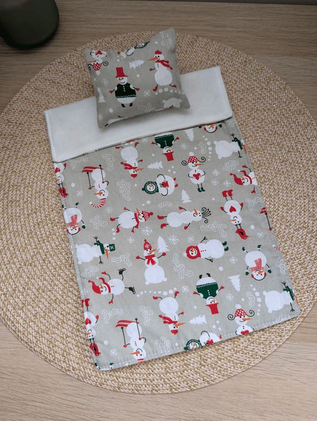 Parure de lit pour lutin farceur "bonhommes de neige"