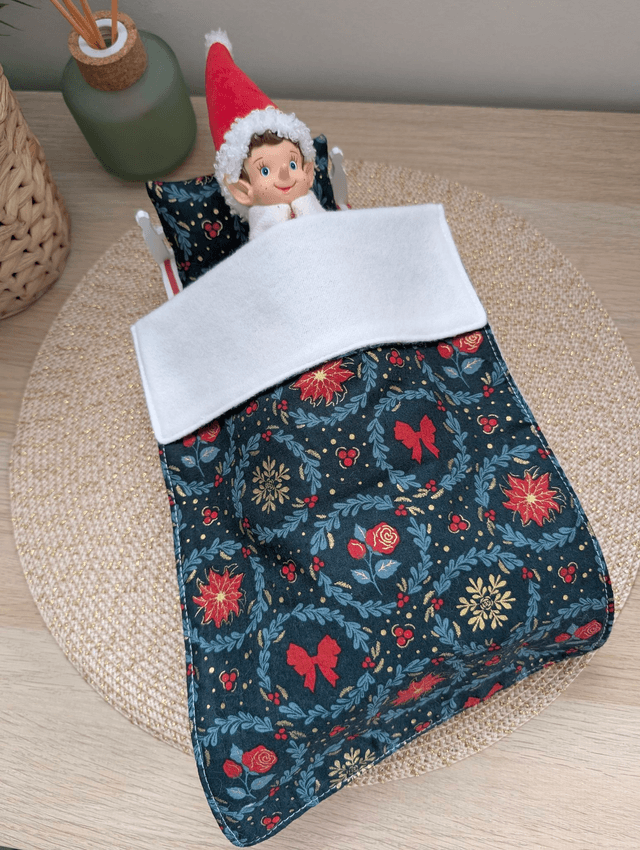 Parure de lit pour lutin farceur "vert foncé, doré et rouge"