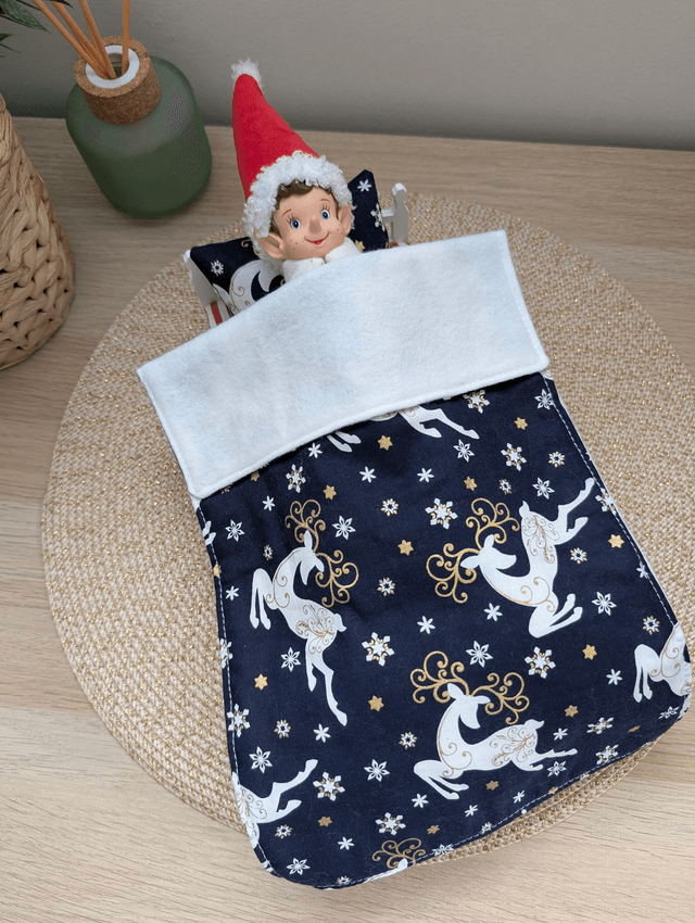 Parure de lit pour lutin farceur cerfs dorés sur fond blanc"