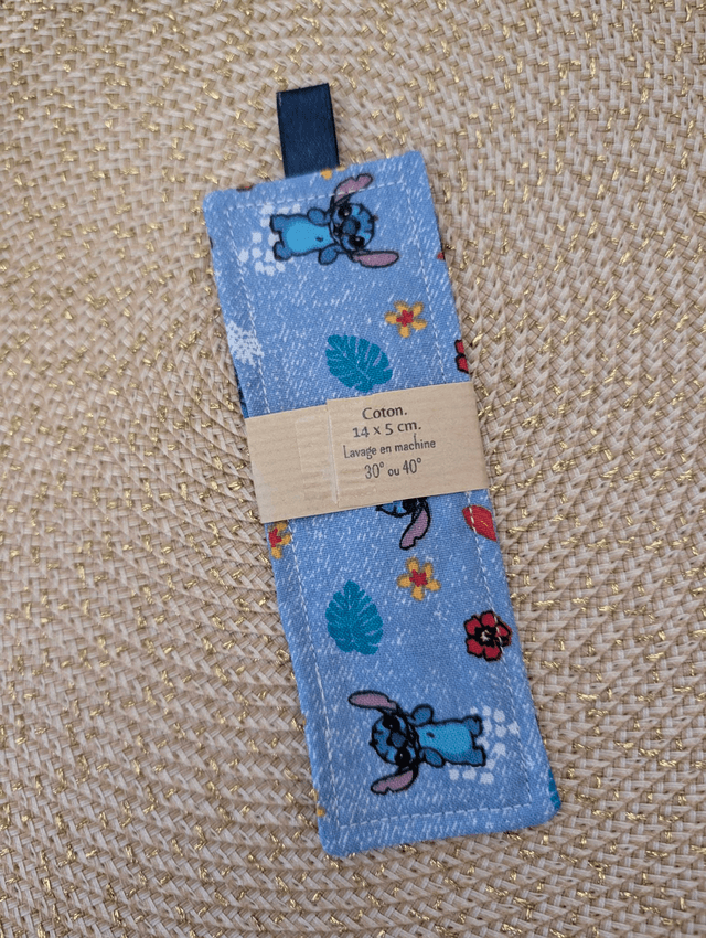 Marque page en tissu modèle Stitch
