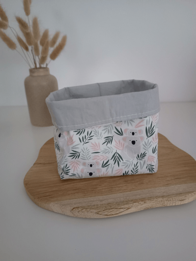 Panier de 10 cotons lavables koala rose et vert