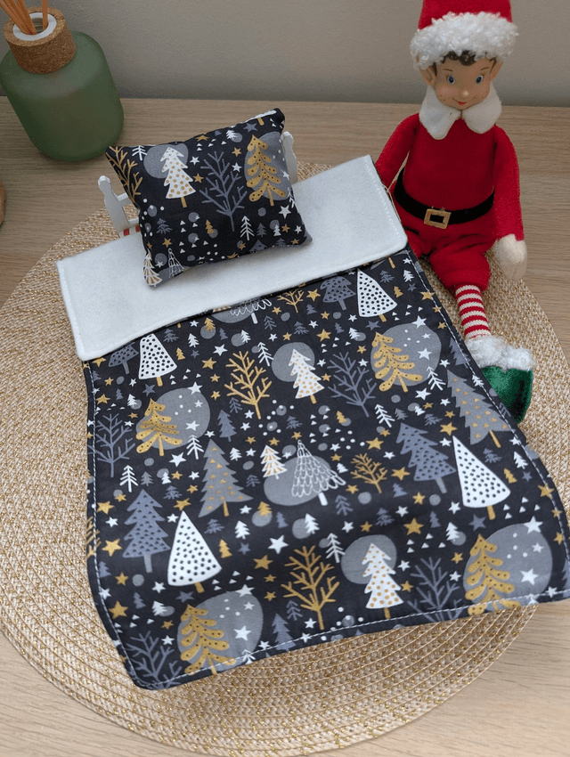 Parure de lit pour lutin farceur "noir, sapins"