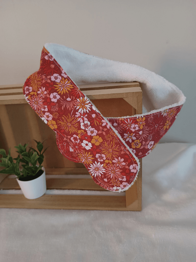 Bandeau de soin "orange fleuri"