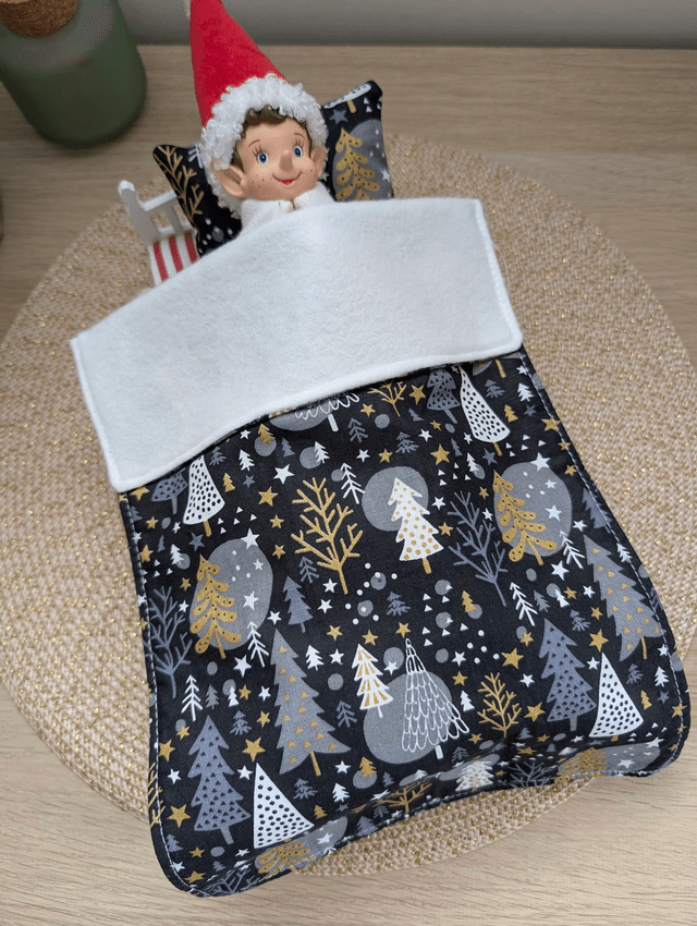 Parure de lit pour lutin farceur "noir, sapins"