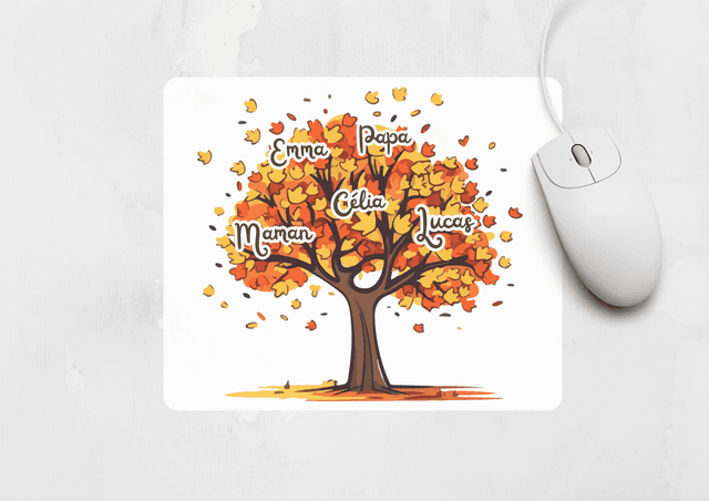 Tapis de souris &quot;arbre de famille&quot; personnalisé  