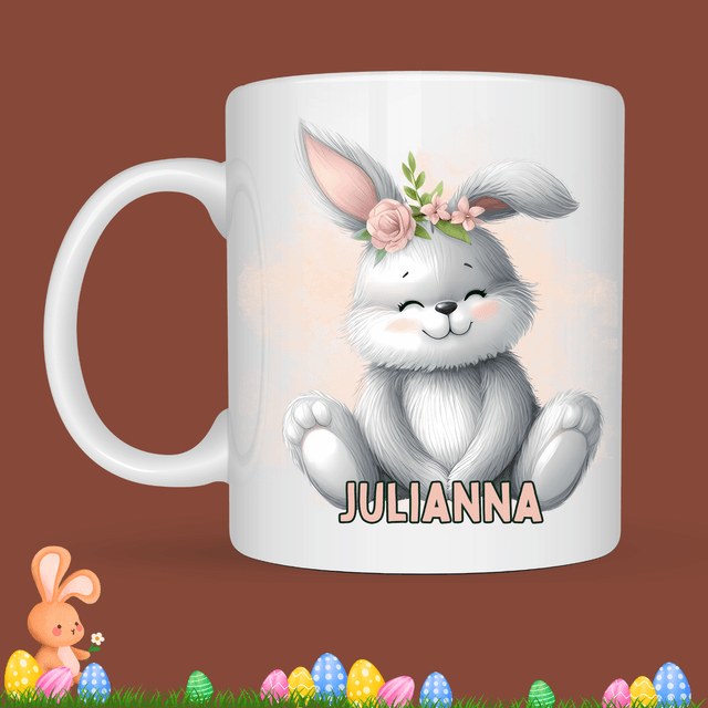 Mug de Pâques &quot;Doux Lapin&quot;, prénom au choix