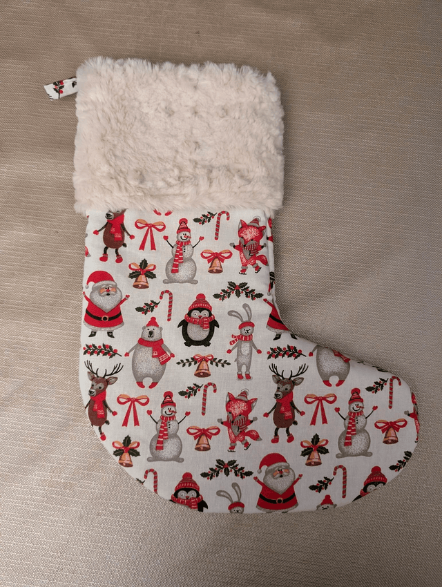 Chaussette de Noël &quot;noël enchanté&quot; personnalisable