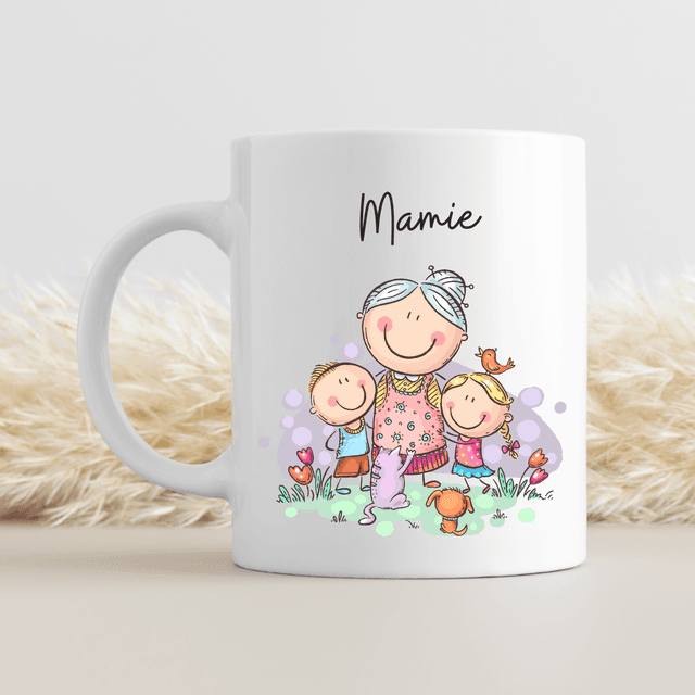 Mug Mamie et ses petits enfants