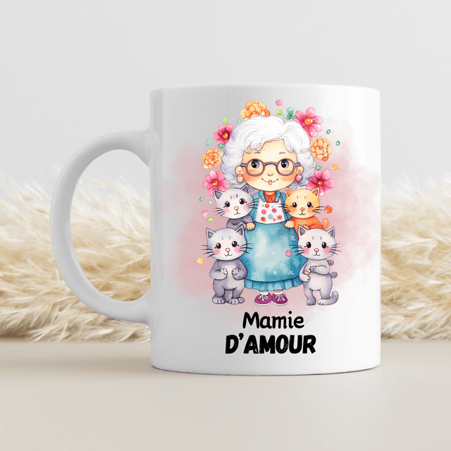 Mug Mamie d&#039;amour et ses chats  