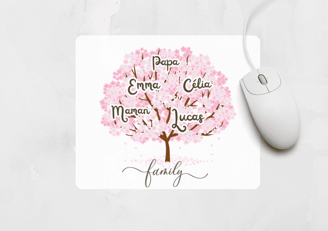Tapis de souris &quot;arbre de famille&quot; personnalisé  